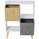 image 8 of HOMCOM Freestanding 4 Cube Storage Cabinet Unit w  2 Fabric Drawers Handles Home Office Organisation Shelves Furniture