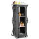 image 1 of COSTWAY 3 Tier Folding Cupboard 139cm Camping Storage Table Grey