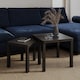image 3 of URBNLIVING Square Wooden Nesting Stacking Tables Set Of 2 | Multi | Black | 2