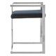image 4 of Interiors by Premier Bar Stool With Silver Frame Black