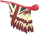 image 9 of 10 pcs Flags Union Jack Retro Bunting | Multi