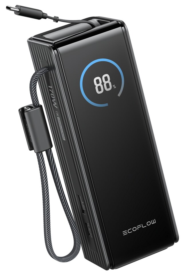 EcoFlow Rapid 25K power bank with built in cable - black - Tesco
