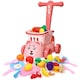 image 1 of Little Bear Trolley Toy Set with 35 Colourful Food and Kitchen Accessories