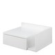 image 3 of Avignon Square Bedside Table with 1 Drawer & Small Shelf in White