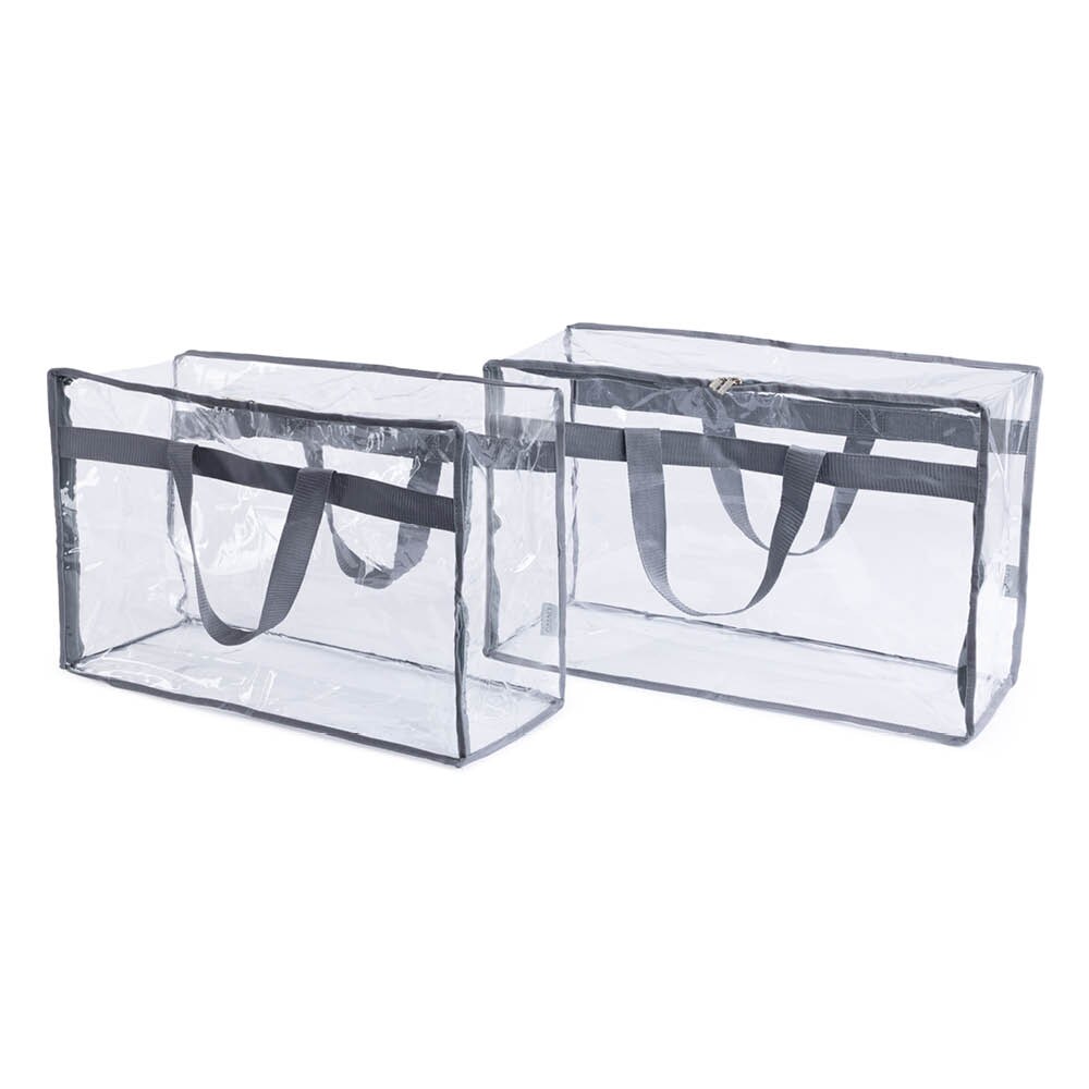 Set of 2 PVC Storage Bags Transparent