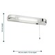 image 5 of Set of 2 Rise - Chrome Bathroom Shaver Lights Chrome | White