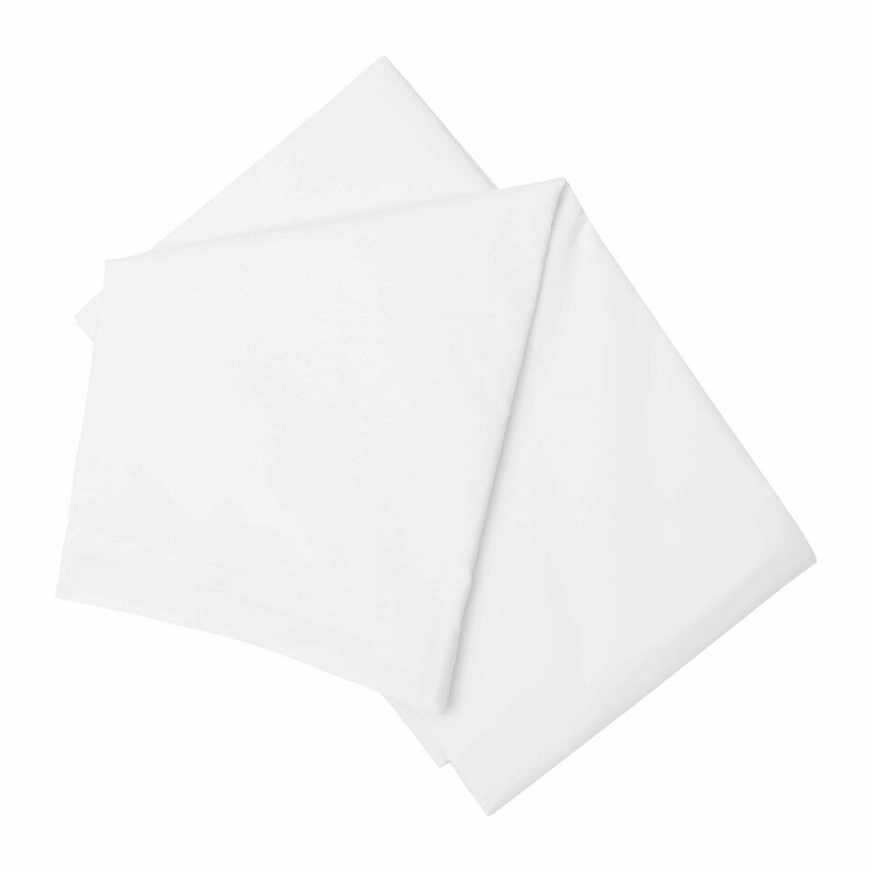 Belledorm Brushed Cotton Flat Sheet - White - Double