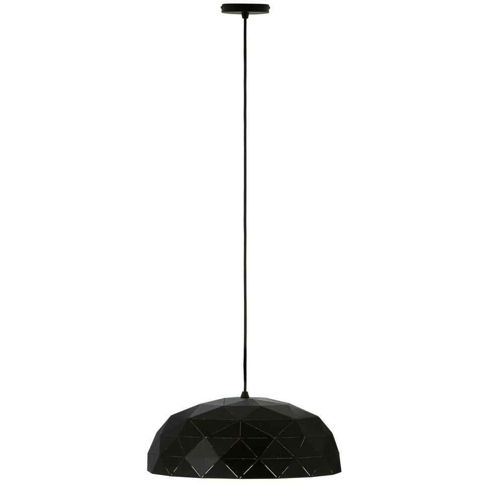 image 1 of Interiors by Premier Small Black and Copper Dome Pendant Light