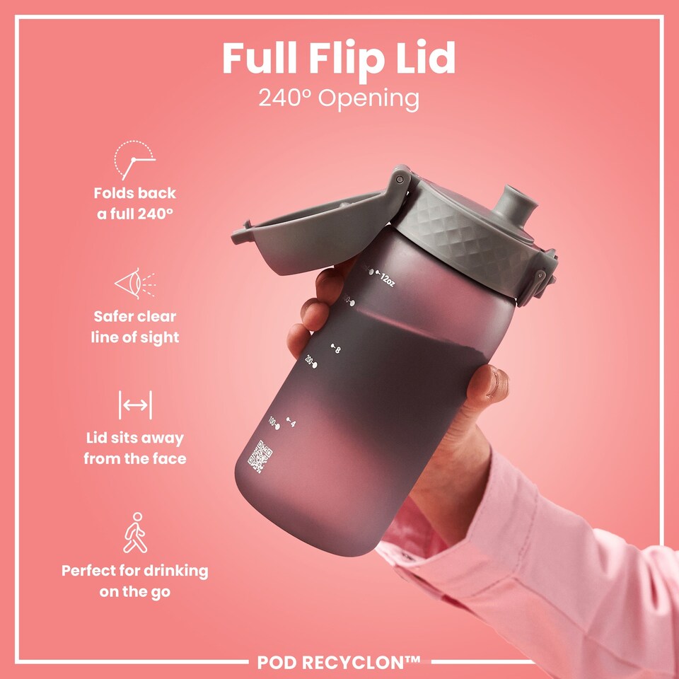 image 1 of Leak Proof Kids Water Bottle, BPA Free, 350ml (12oz) | Grey | Grey | One Size