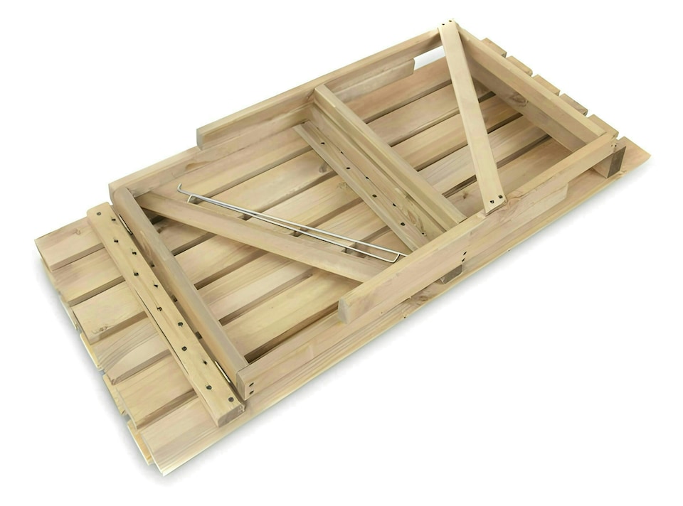 image 1 of Lacewing Wooden 2 Tier Greenhouse Staging Shelving Bench Collapsible 122cm