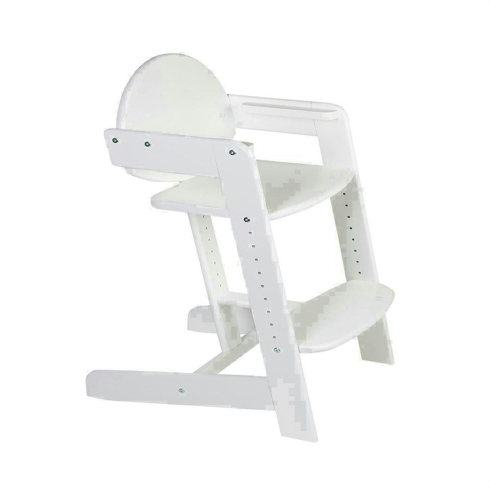 image 1 of Safetots Grow with Me Wooden High Chair, White, Highchair for Baby and Toddler, converts to a Childs Chair, Stylish and Practical