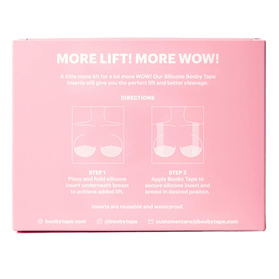 image 1 of Booby Tape Reusable Silicone Push Up Inserts A-C Cup for Fuller Looking Bust, Provide Instant Lift and Enhanced Cleavage, Ideally Used with Lifting Boob Tape, Waterproof, Soft and Comfortable