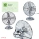image 6 of Oypla Electrical 12" Inch Chrome Metal 3 Speed Desk Fan Oscillating