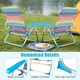 image 4 of COSTWAY 2 Pack Beach Chair for Adults Foldable 4 Position Reclining Picnic Chair