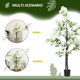 image 5 of HOMCOM Potted Artificial Plants Honeysuckle Flower for Indoor , White