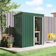 image 8 of Outsunny 5 x 3ft Garden Storage Shed with Sliding Door and Sloped Roof, Lean to Outdoor Equipment Tool Shed for Garden, Green