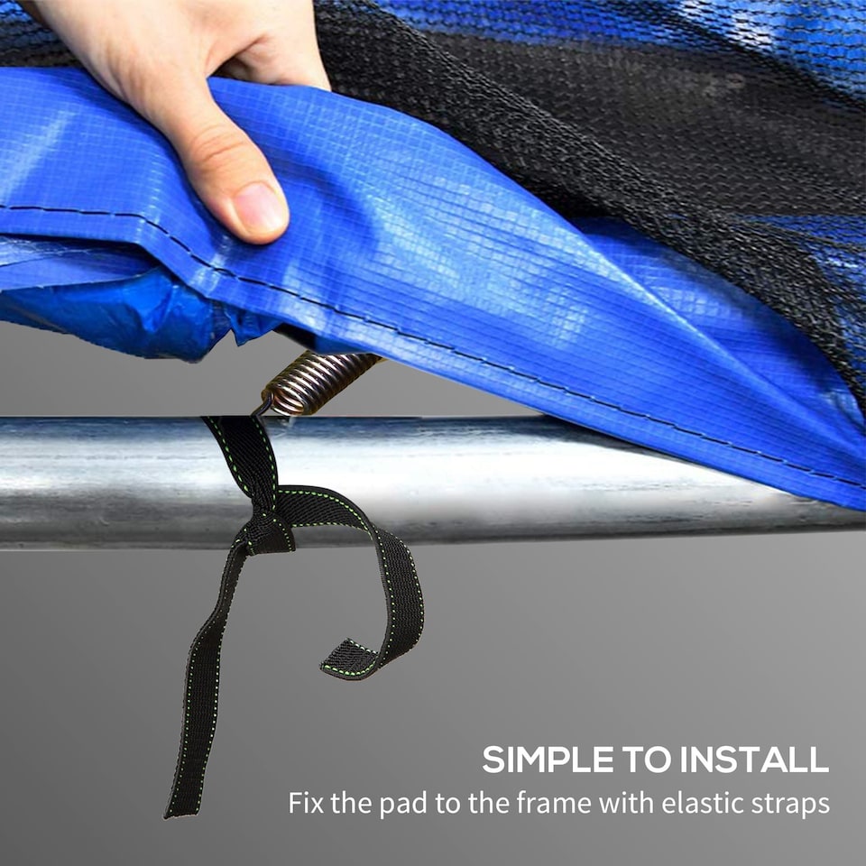 image 1 of SPORTNOW 8FT Trampoline Pad Spring Cover, Waterproof, Multi-Colored | Multi