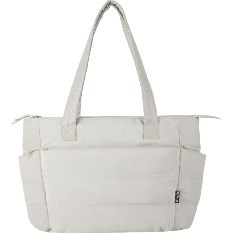 image 1 of Floso Plain Puffer 18L Tote Bag | Cream | Sandstone | 1