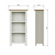 image 2 of Taberno Oak 3 Tier Bookcase Linen White White