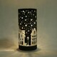 image 6 of 22cm Deep Blue Christmas Vase - LED Village Decor