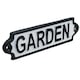 image 4 of Garden Cast Iron Sign Plaque Door Wall House Gate Fence Post Yard Shed