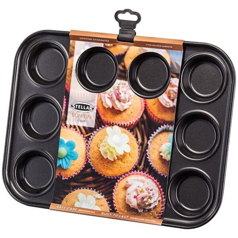 image 1 of Stellar Bakeware 12 Cup Bun Tin