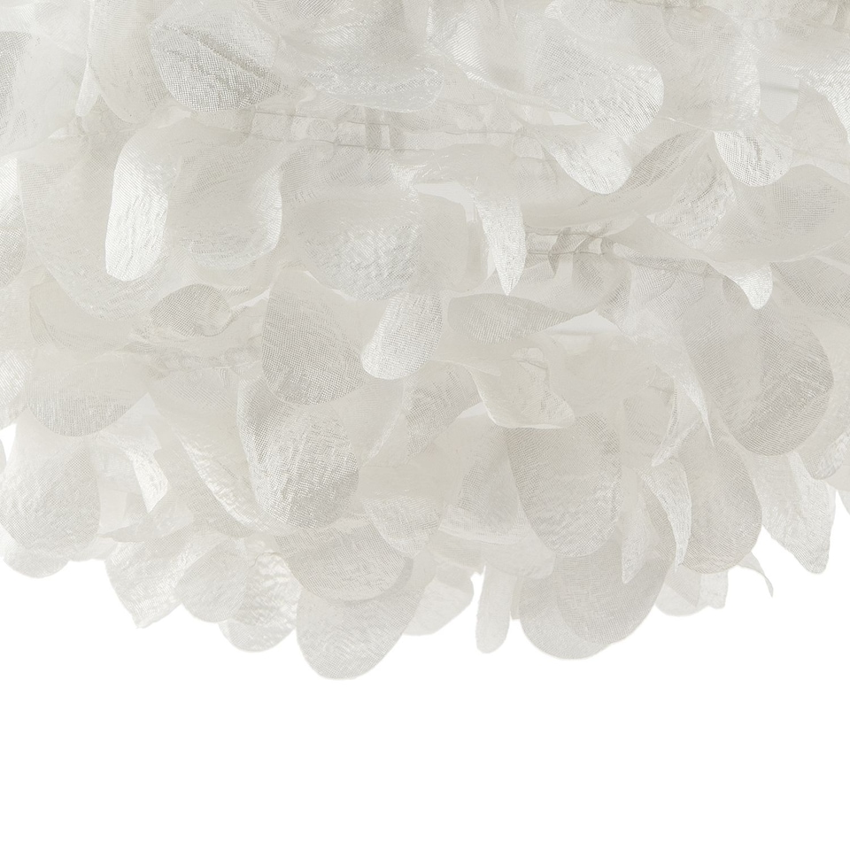 image 1 of Chic Designer 30cm Pendant Light Shade with White Fabric Folded Petals | White | White | 1