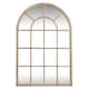 image 1 of Washed Wood Arched Window Mirror - Glass - L2 x W135 x H90 cm - Brown