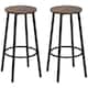 image 1 of HOMCOM Bar Stools Set of 2 Counter Height Bar Stools for Dining Room Kitchen