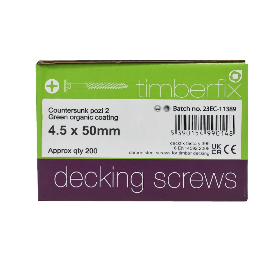 image 1 of Timberfix Green Decking Screw 4.5 x 50mm Box of 200