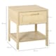 image 5 of HOMCOM Nightstand with Rattan Drawer and Storage Shelf, Bedside End Table for Bedroom, Living Room