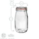 image 3 of Argon Tableware 3x Glass Storage Jars - 1.5 Litre - Orange Seal - Clip Top Storage Jar Kitchen Jair Preserving Jar Kitchen Storage Jar