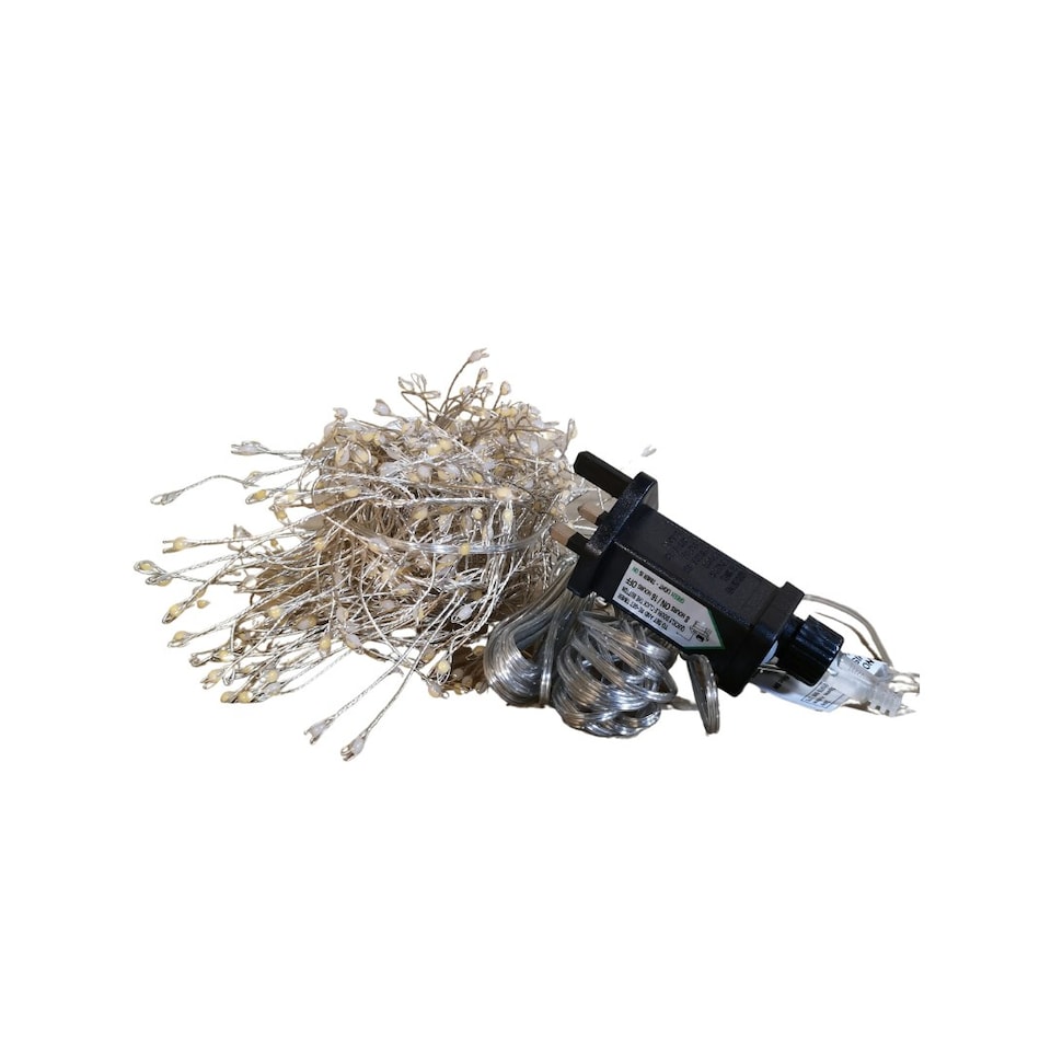 image 1 of 430 LED 2.7m Premier Christmas Outdoor 8 Function Garland Wire Lights Cool White