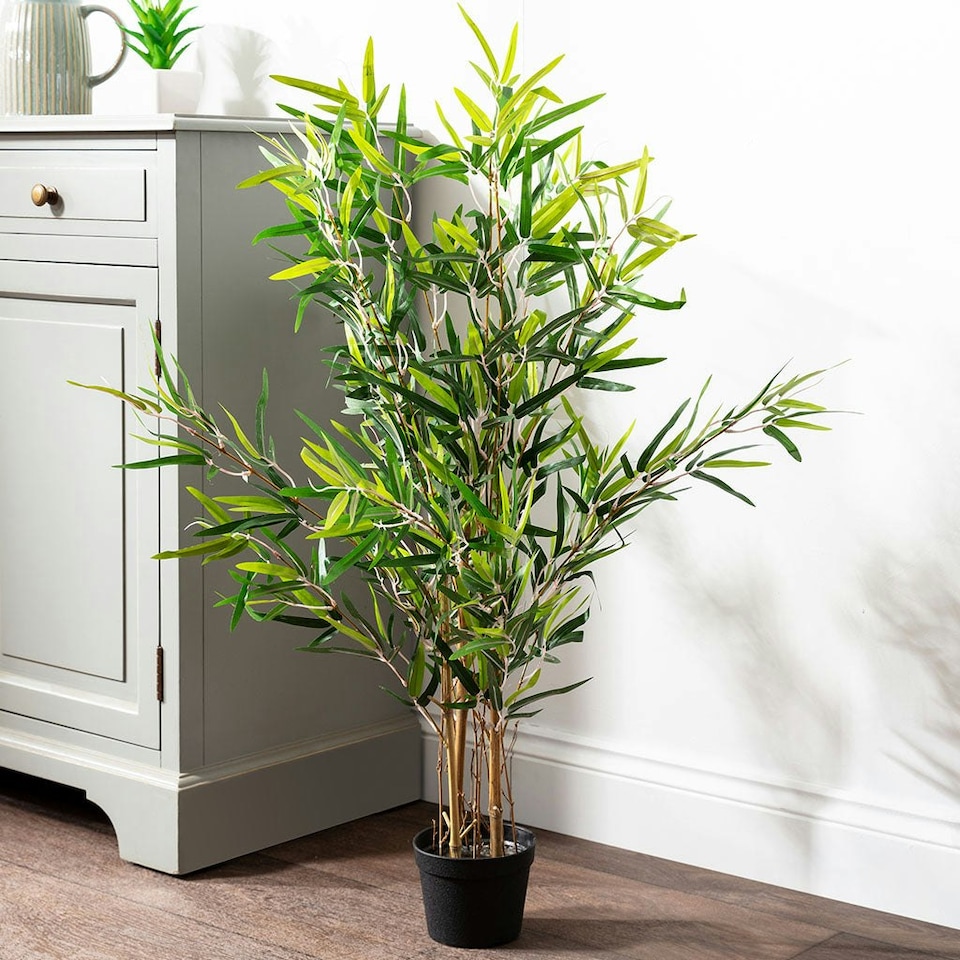 image 1 of Faux Potted Bamboo Plant N/A