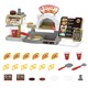 image 1 of Pretend Play Coffee Shop & Pizza Cafe Set - 30-Piece Kids Coffee Maker Playset with Cash Register and Food Accessories