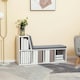 image 2 of HOMCOM  2 Tier Bookcase w/ Removable Cushions Storage Cabinet for Living Room