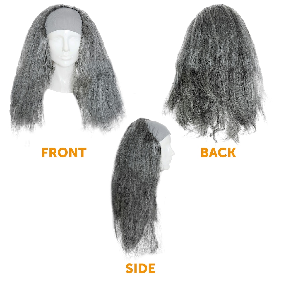 image 1 of Crazy Ghost Wig – Wild White Fancy Dress Hairpiece for Halloween & Spooky Costumes N/A | One Size