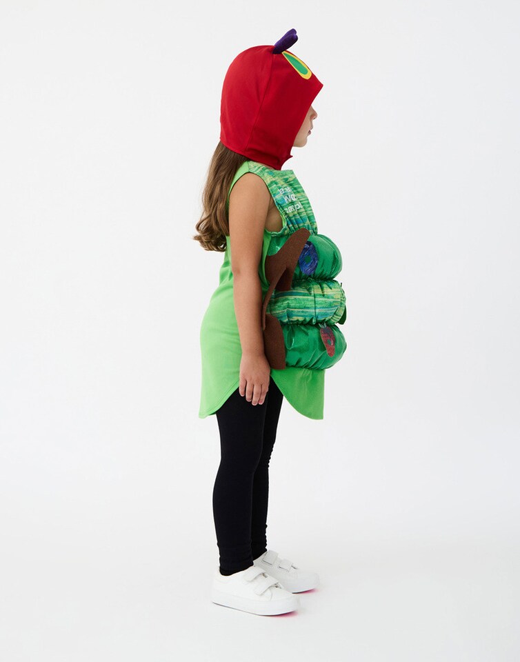 image 1 of Officially Licensed The Very Hungry Caterpillar Unisex Kids Deluxe Costume - World Book Day, Dress-Up, and Fancy Dress - Ages 2-6 | Green | Green | 3-4 years
