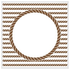 Rope border (Picture Frame) White | XS