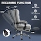 image 5 of Vinsetto Microfibre Vibration Massage Office Chair with Heat, Footrest, Grey