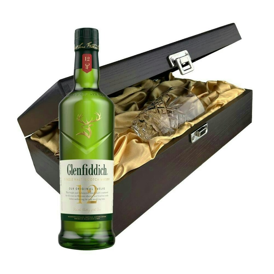 image 1 of Glenfiddich 12 Year Old Whisky In Luxury Box With Royal Scot Glass 70cl 40% abv