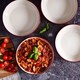image 5 of Barbary & Oak Foundry Pasta Bowls, Set of 4 Red