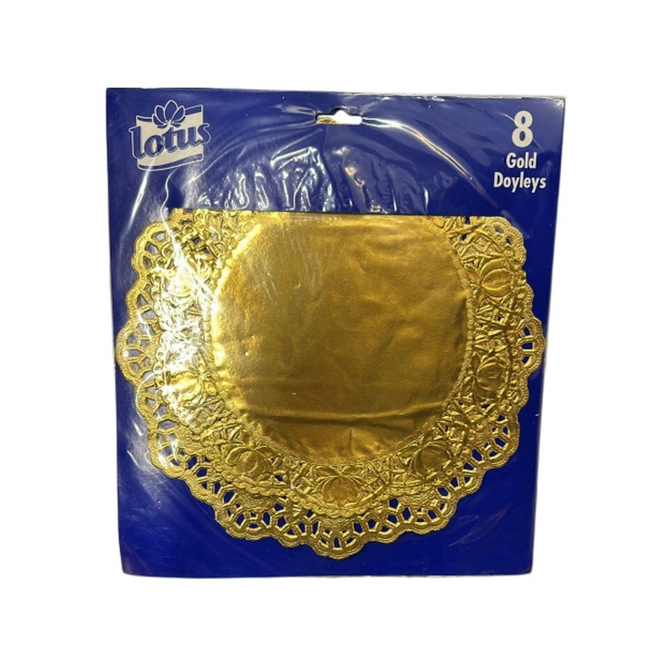 image 1 of Lotus Doily (Pack of 8) - Gold - One Size