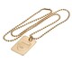 image 1 of Arsenal FC Gold Plated Dog Tag And Chain - Gold - One Size