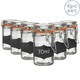image 1 of Argon Tableware Glass Storage Jars with Labels - 70ml - Orange Seal - Pack of 6