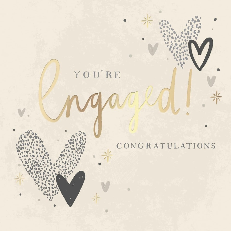 image 1 of Stunning Stars Luxury Foiled Engagement Congratulations Card