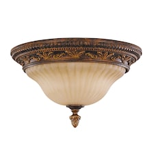 Sonoma Valley 2 Light Flush Mount Ceiling Light Aged Tortoise Shell, E27