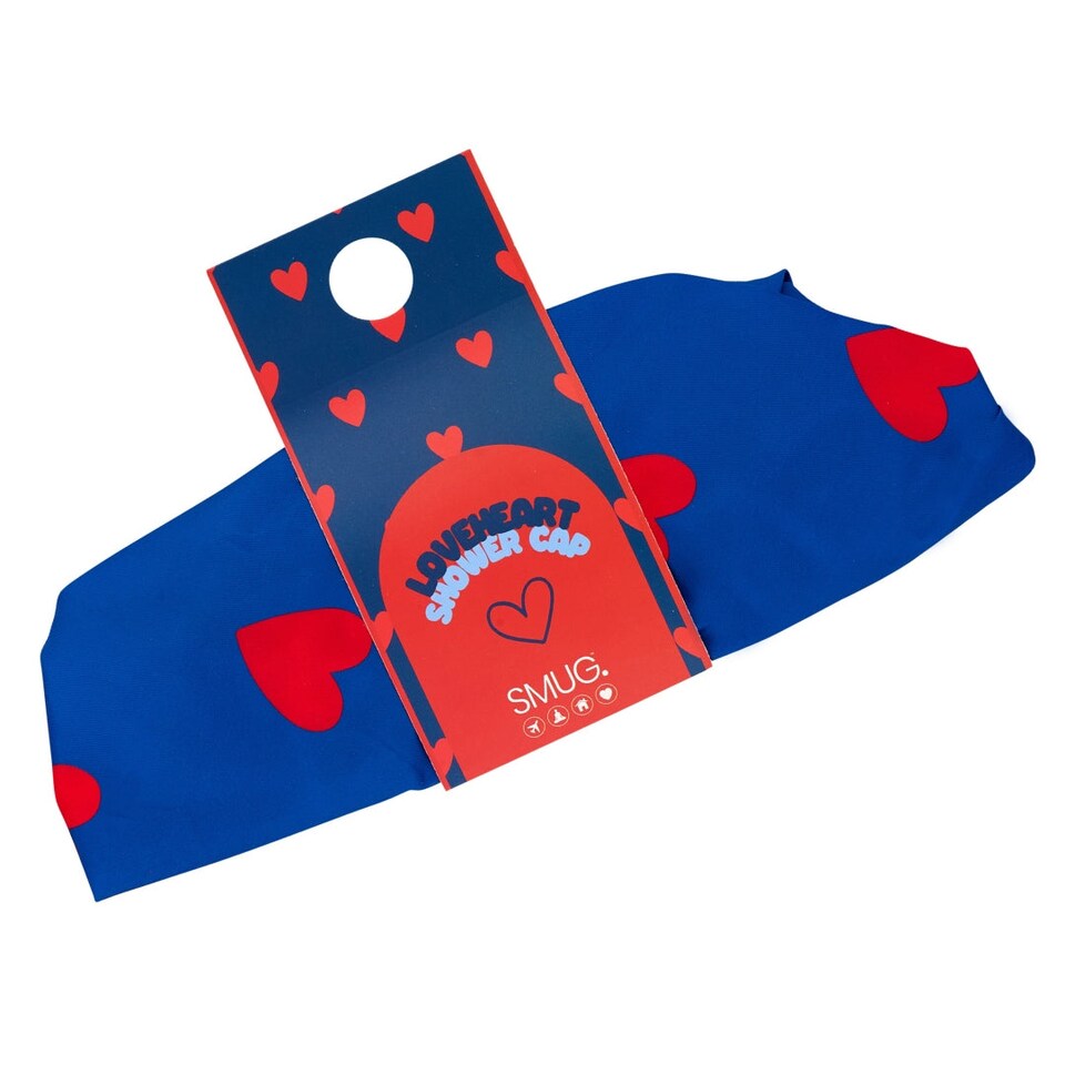 image 1 of SMUG Shower Cap - Loveheart Print