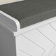 image 8 of HOMCOM Shoe Bench with Flip Drawer, Cushion, 10 Pairs for Entryway White 