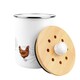image 5 of Country Farm Animals Food Waste Caddy - Metal 2L Decorative Kitchen Compost Bin